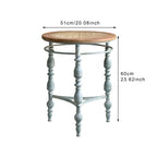 Accent Rustic Wooden Carved Coffee Table
