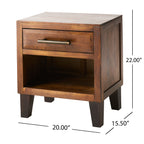 Acacia Wood End Table