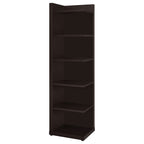 Cappuccino 6-Tier Corner Bookcase