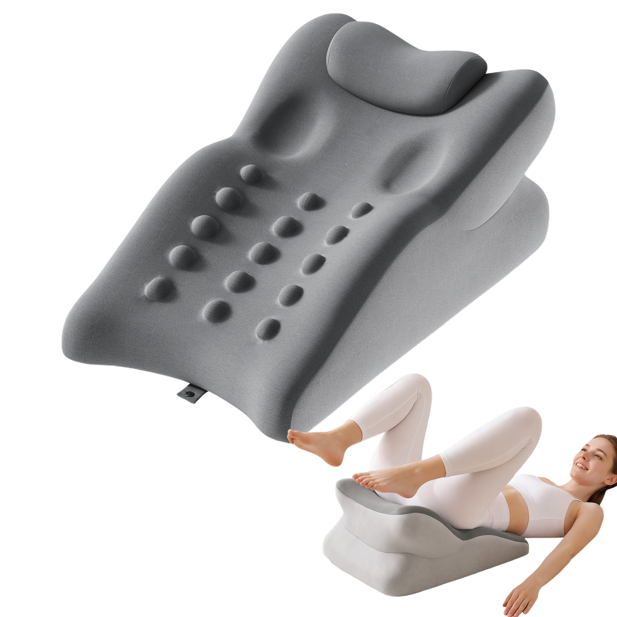Ergonomic 27° Memory Foam Support Pillow for Couples
