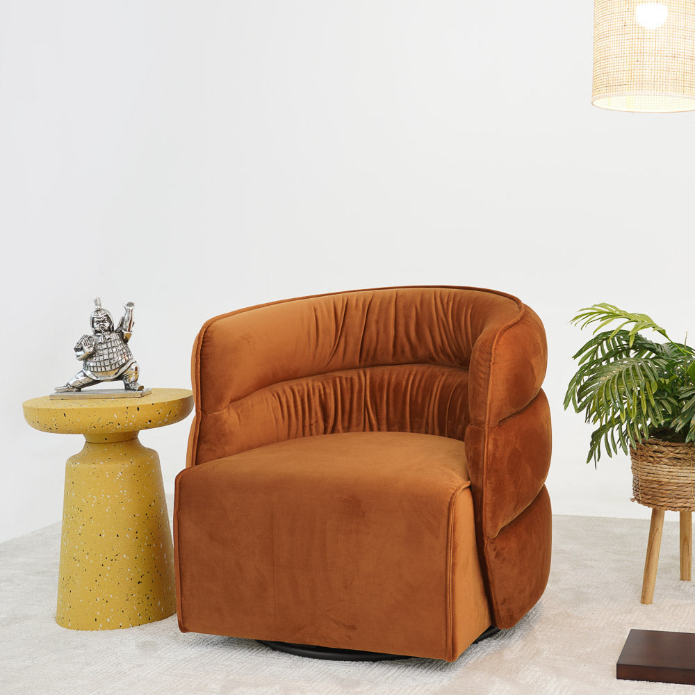 Walden Swivel Chair - Burnt