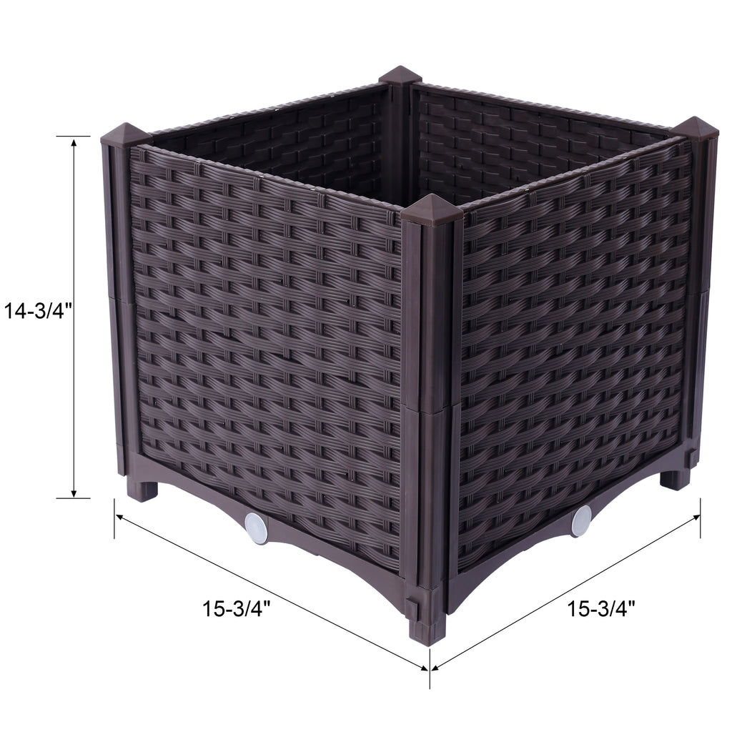 Deep Raised Garden Bed Plastic Planter Boxes