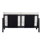 2 Piece Sofa Set with Cushions Outdoor Loveseat & Coffee Table Set