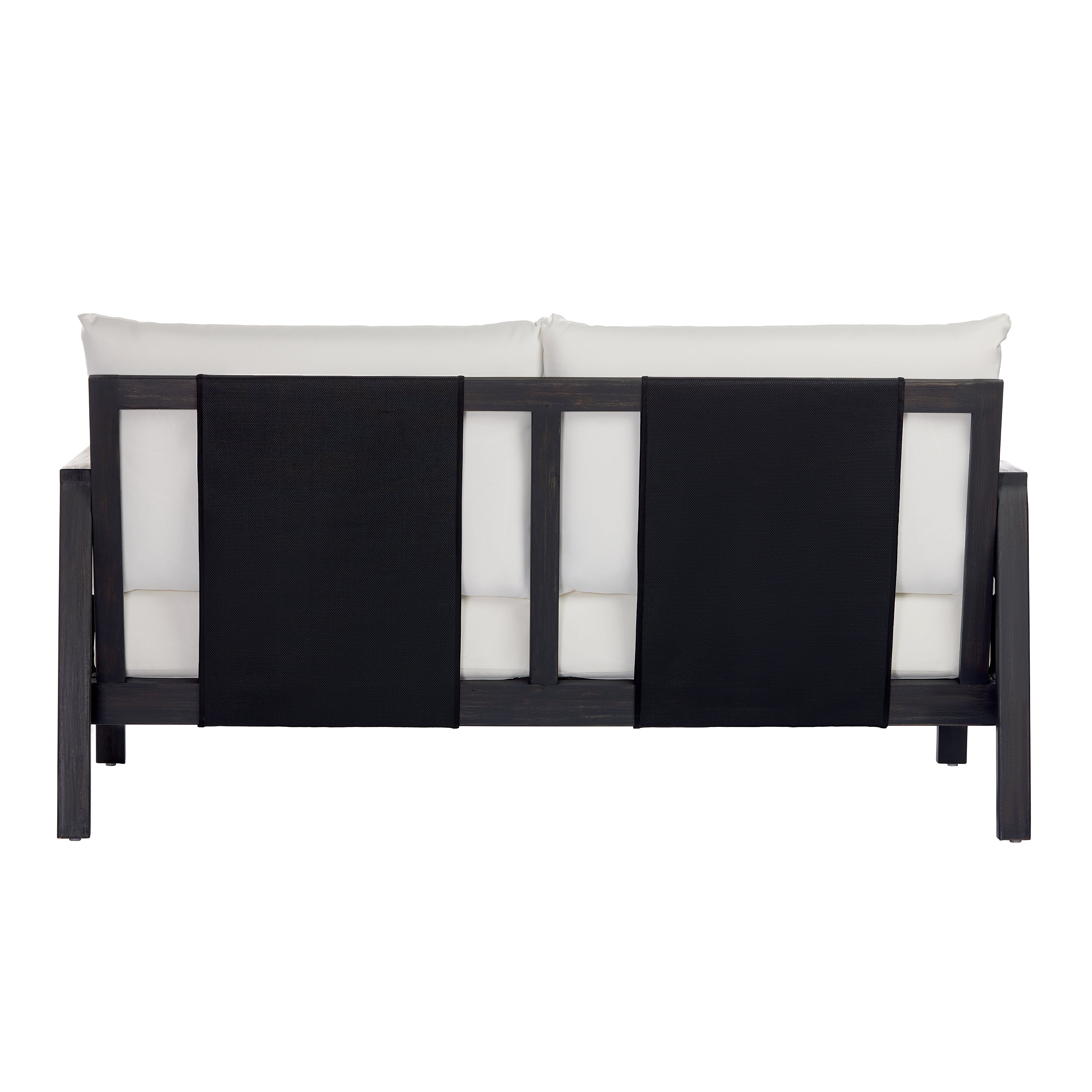 2 Piece Sofa Set with Cushions Outdoor Loveseat & Coffee Table Set