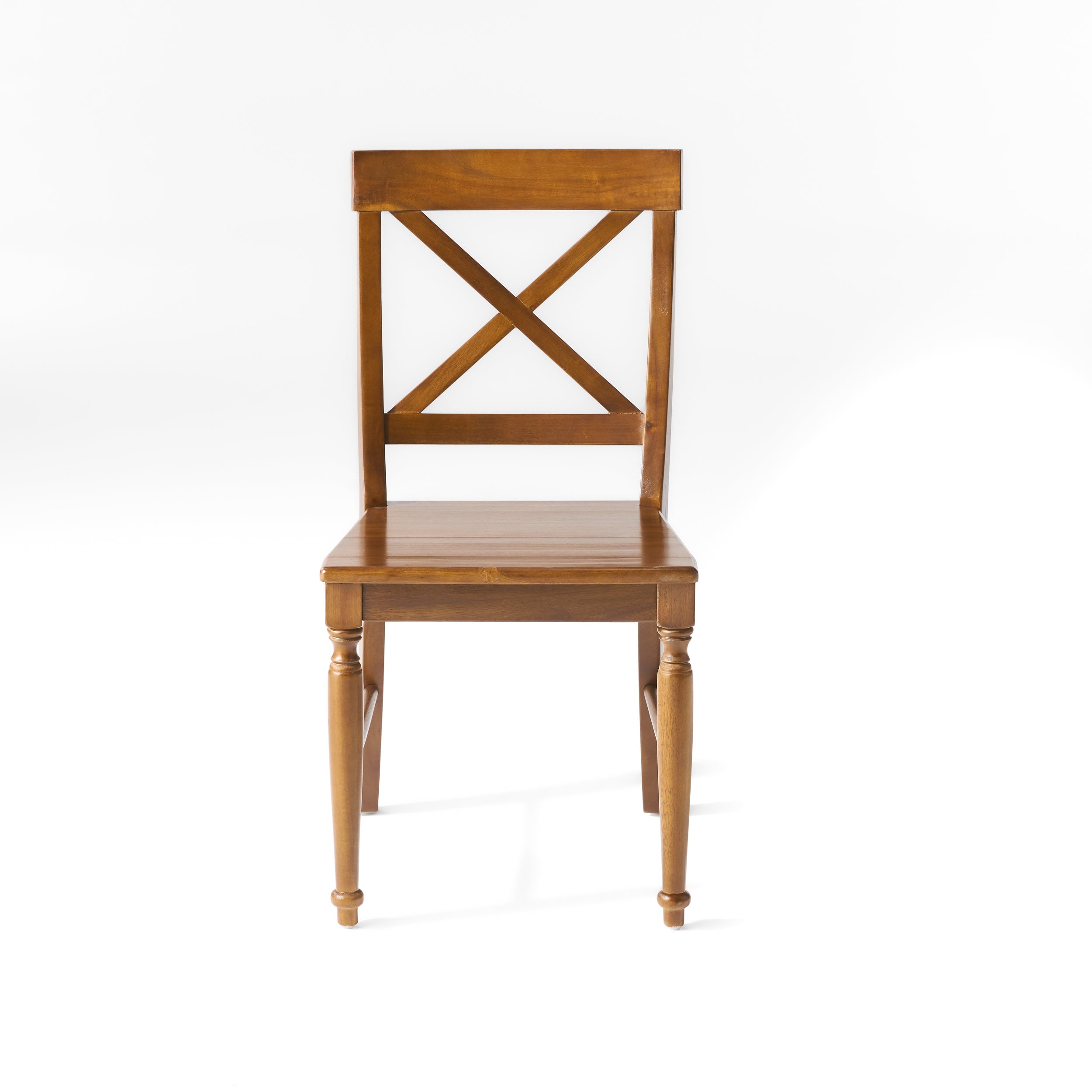 Acacia Wood Dining Chairs, 2-Pcs Set, Dark