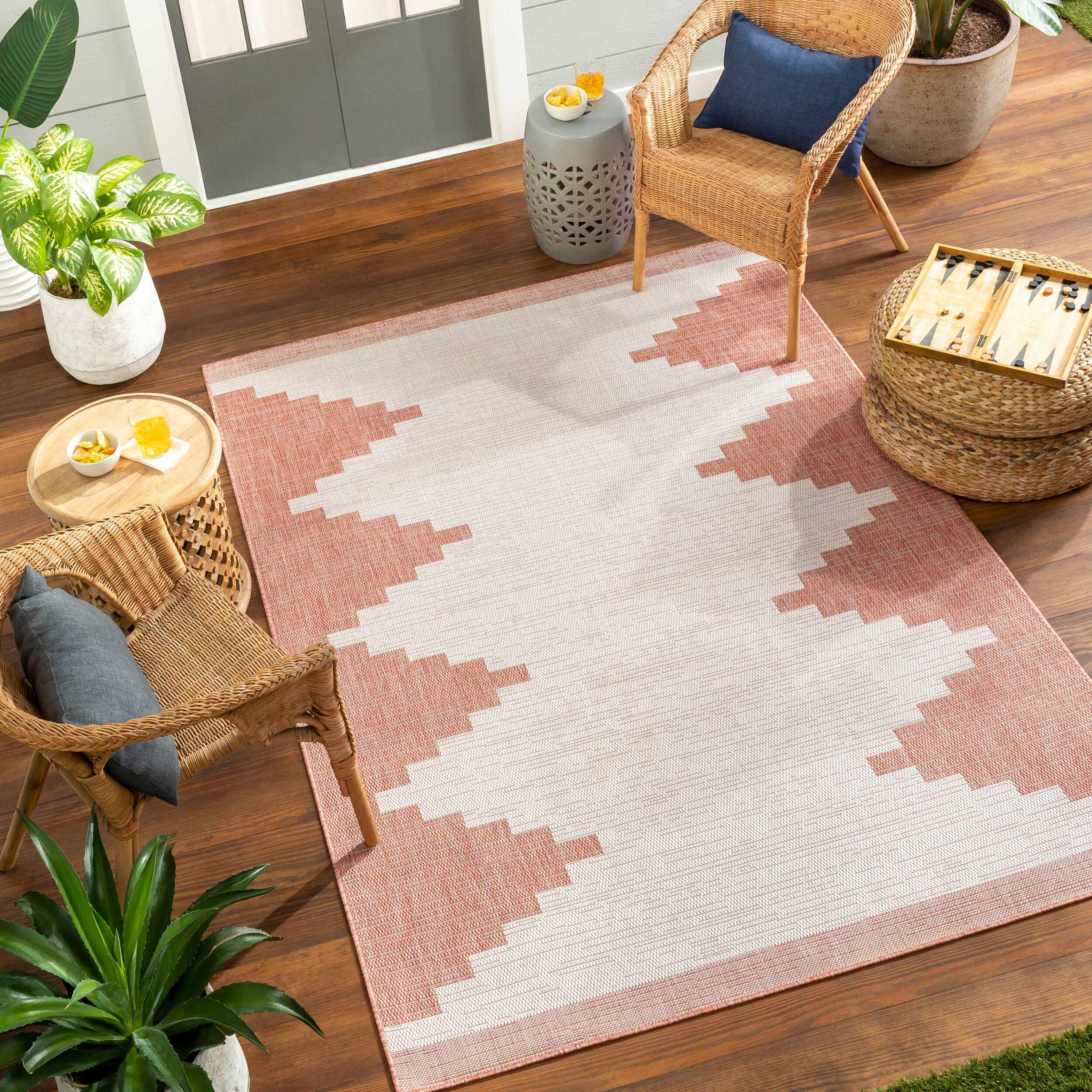 Djugun Peach Fuzz Indoor & Outdoor Area Rug