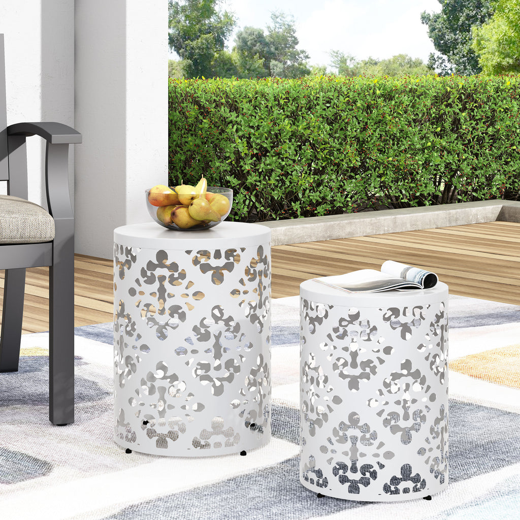 Metal Set of 2 End Tables