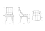 Fifth Avenue Wood Upholstered Dining Chair in Antique