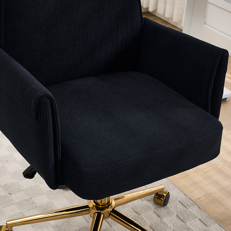 Mid-Back Liftable Office Chair in Black