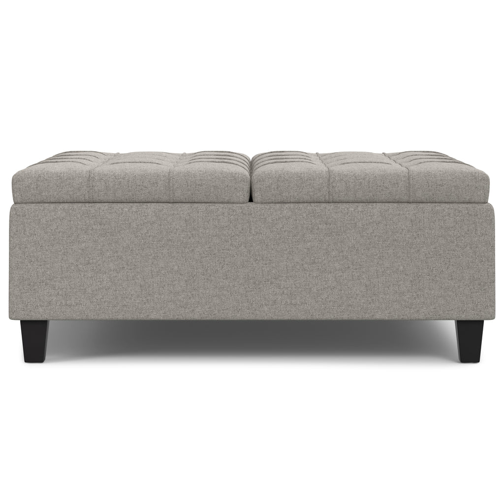 Harrison 40 Inch Wide Large Square Coffee Table Storage Ottoman