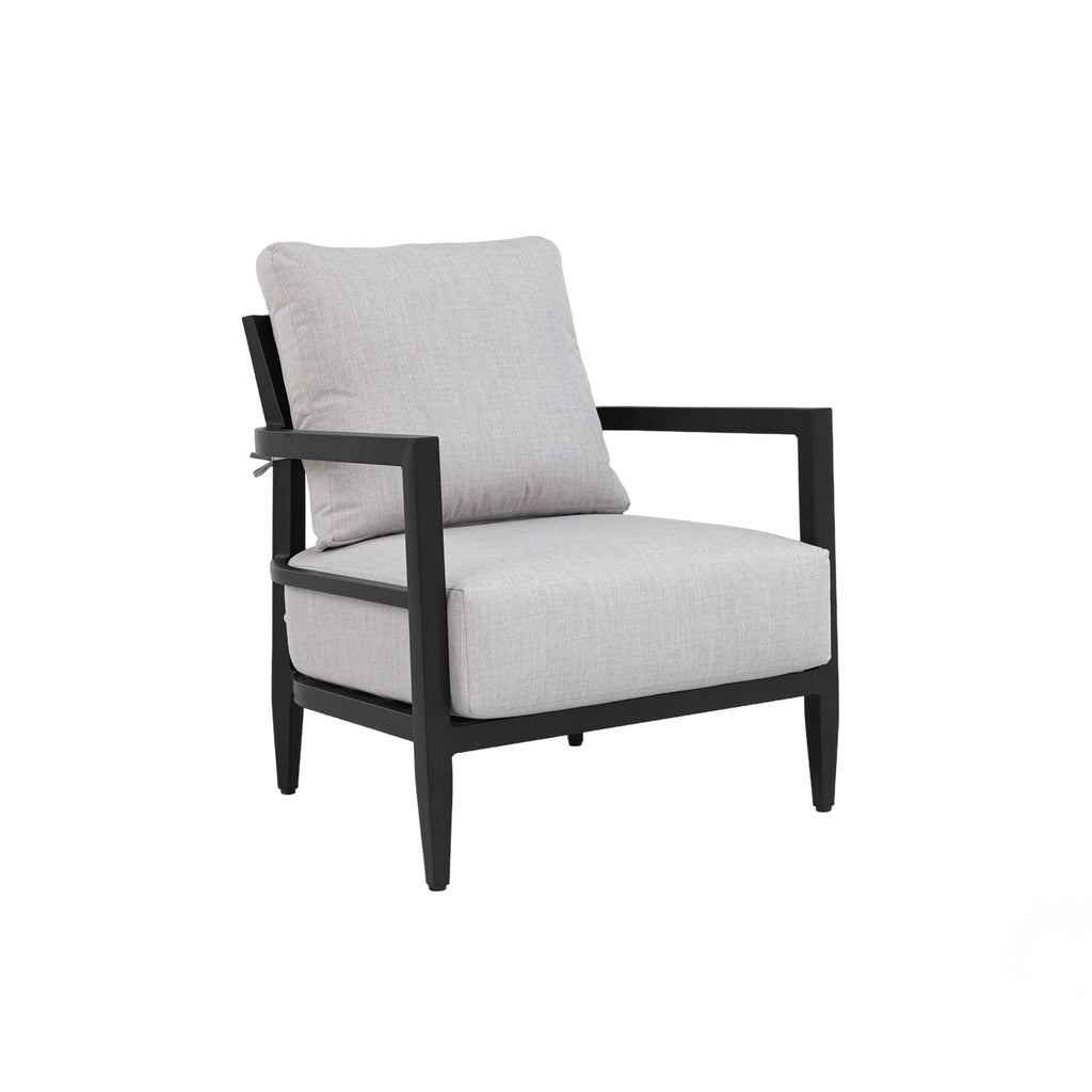 Modern Outdoor Fully Weld Lounge Chair – Premium Aluminum Frame in Ember