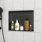 19" x 15" Stainless Steel Shower Niche in Gunmetal