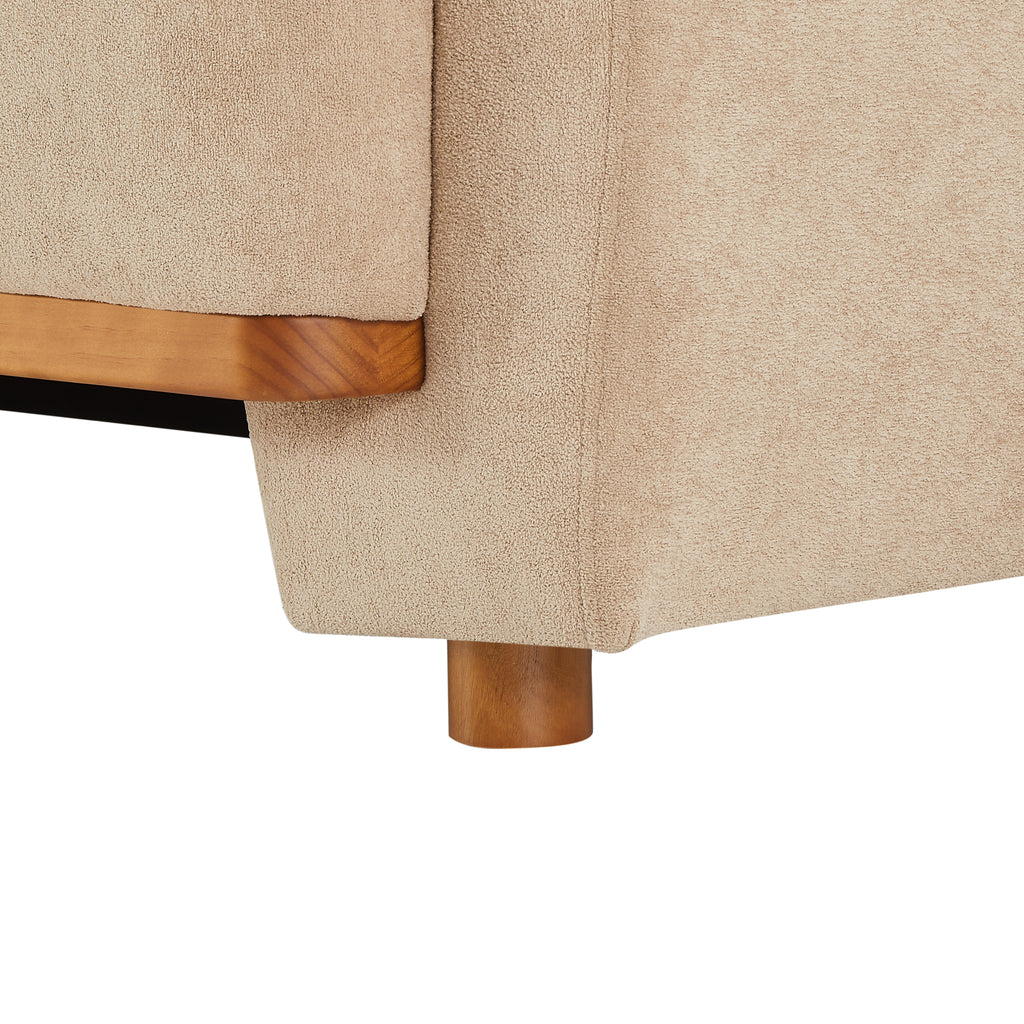 Flow 79 in. Modern Upholstered Velvet Sofa