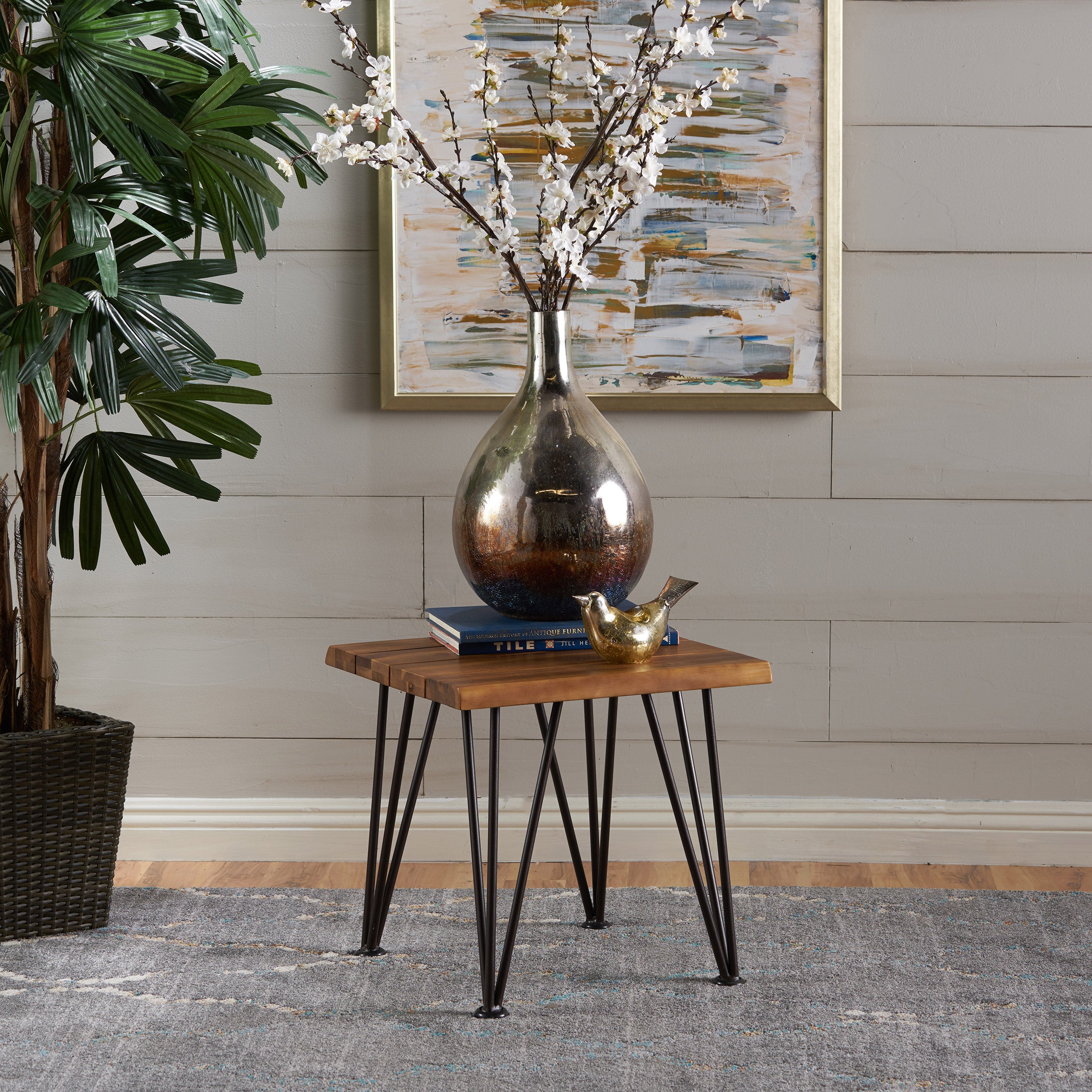 Zion Industrial Wood And Metal Coffee Table Set