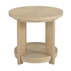 Tan Round Accent Table