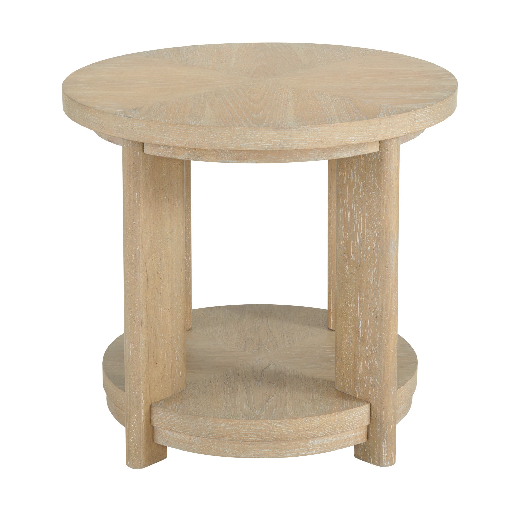 Tan Round Accent Table
