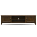 Burlington 72 Inch Wide Solid Wood Low TV Stand in Mahogany