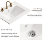 24 Inch Bathroom Vessel Sink - Glossy White