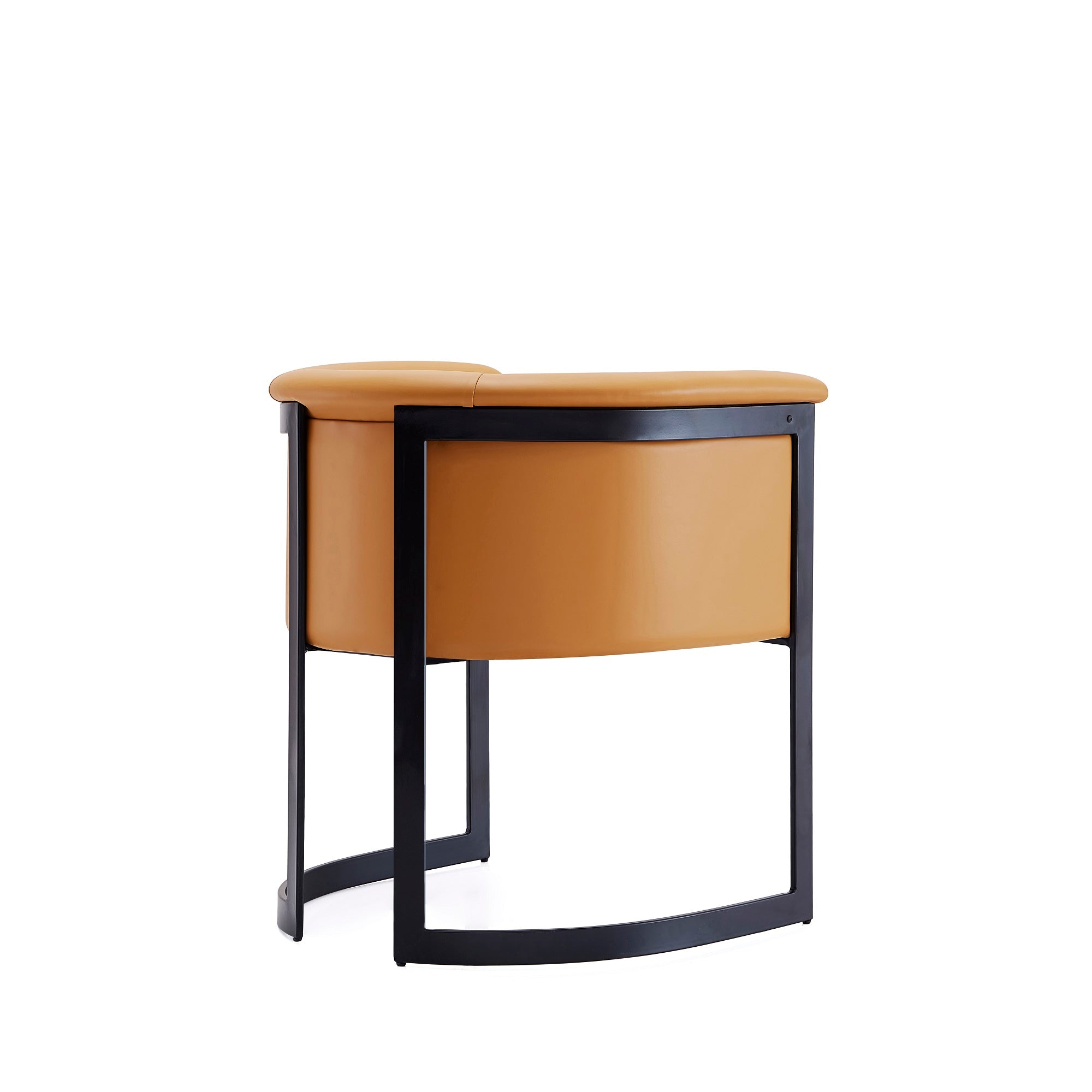 Corso Metal Vegan Leather Dining Chair in Camel