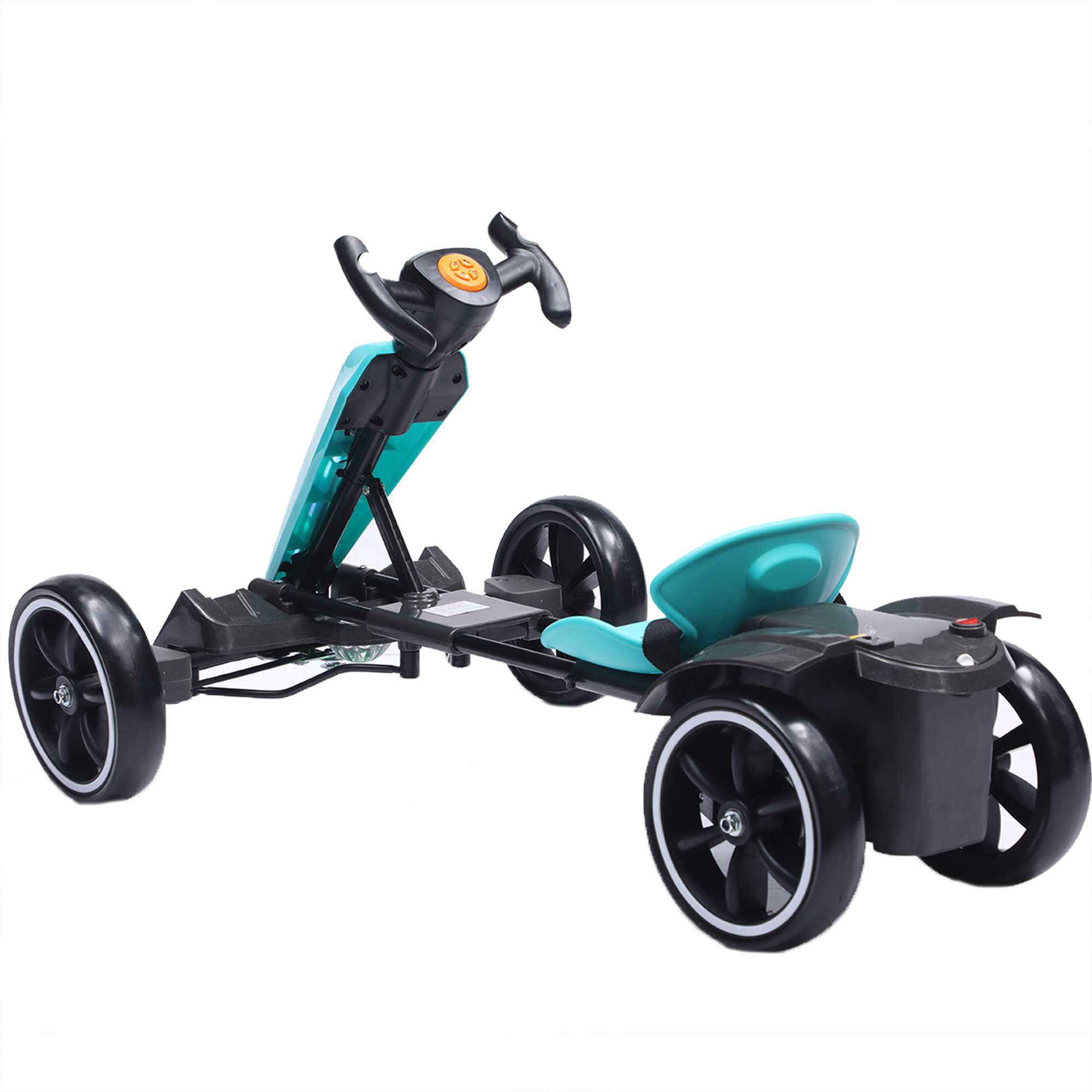 12V Electric Kids Pedal Go Kart, Light Blue