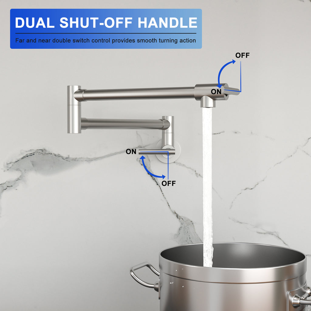 Brushed Nickel Pot Filler Faucet