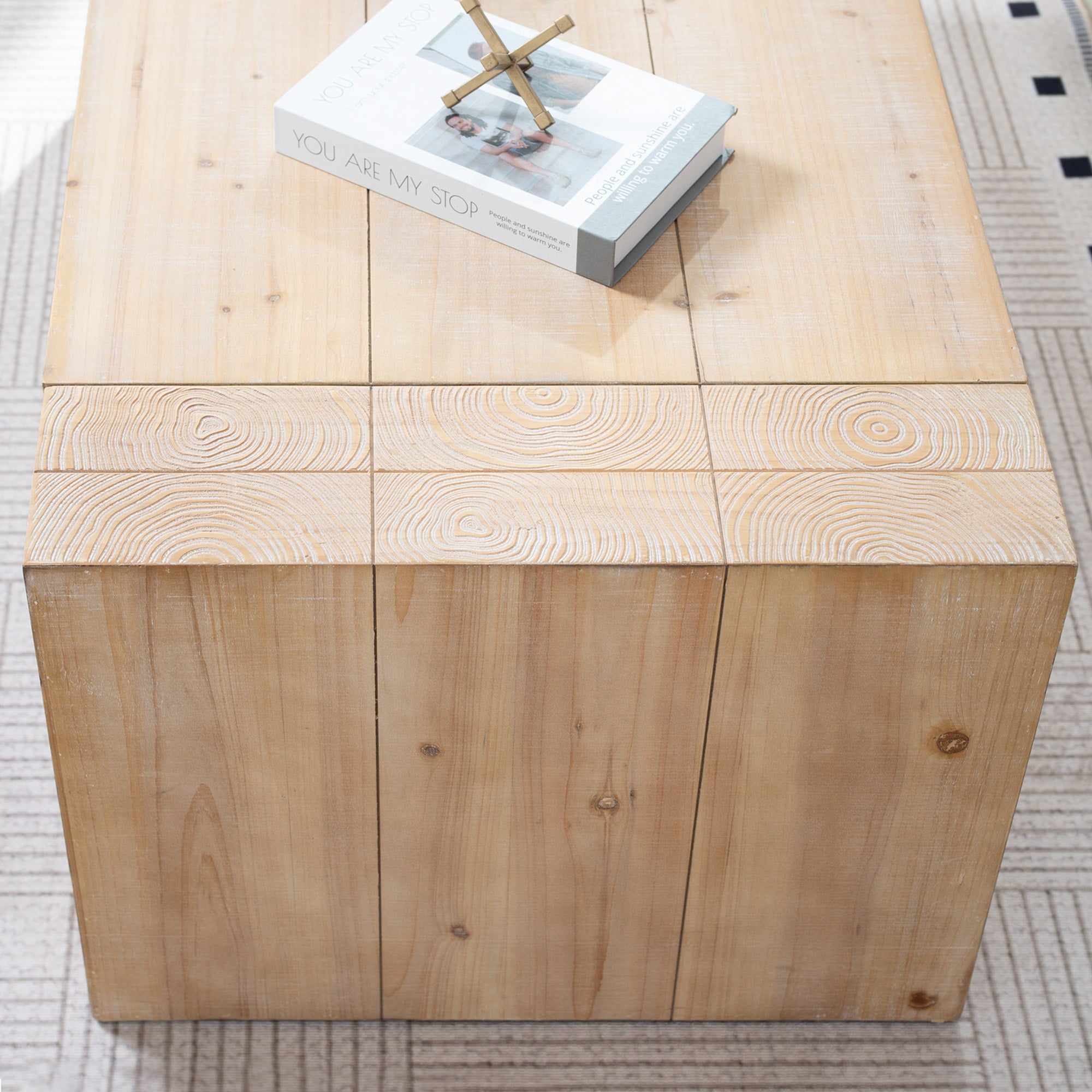 49" Rustic Wood Coffee Table