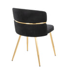 Dining Chair Set in Velvet and Gold