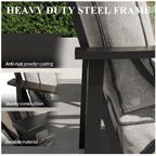 Set of 2 All-Weather Metal Armchairs