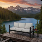 73" All-Weather Aluminum Patio Sofa