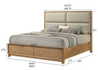 1pc Queen Storage Platform Bed with Upholstered Ultra-plush Headboard