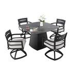 5-Piece Outdoor Pedestal Dining Set