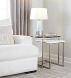 Penelope 22" Contemporary Ceramic Table Lamp with Tiffany