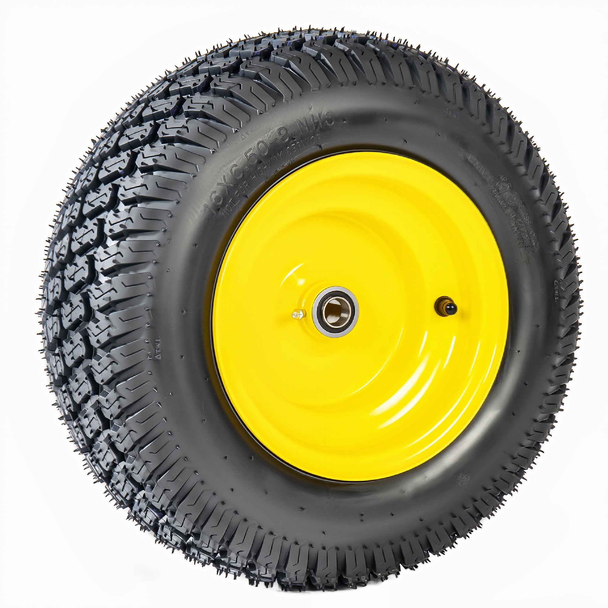 Set of 2 16x6.50-8 Lawn Mower Tires & Wheel Assembly