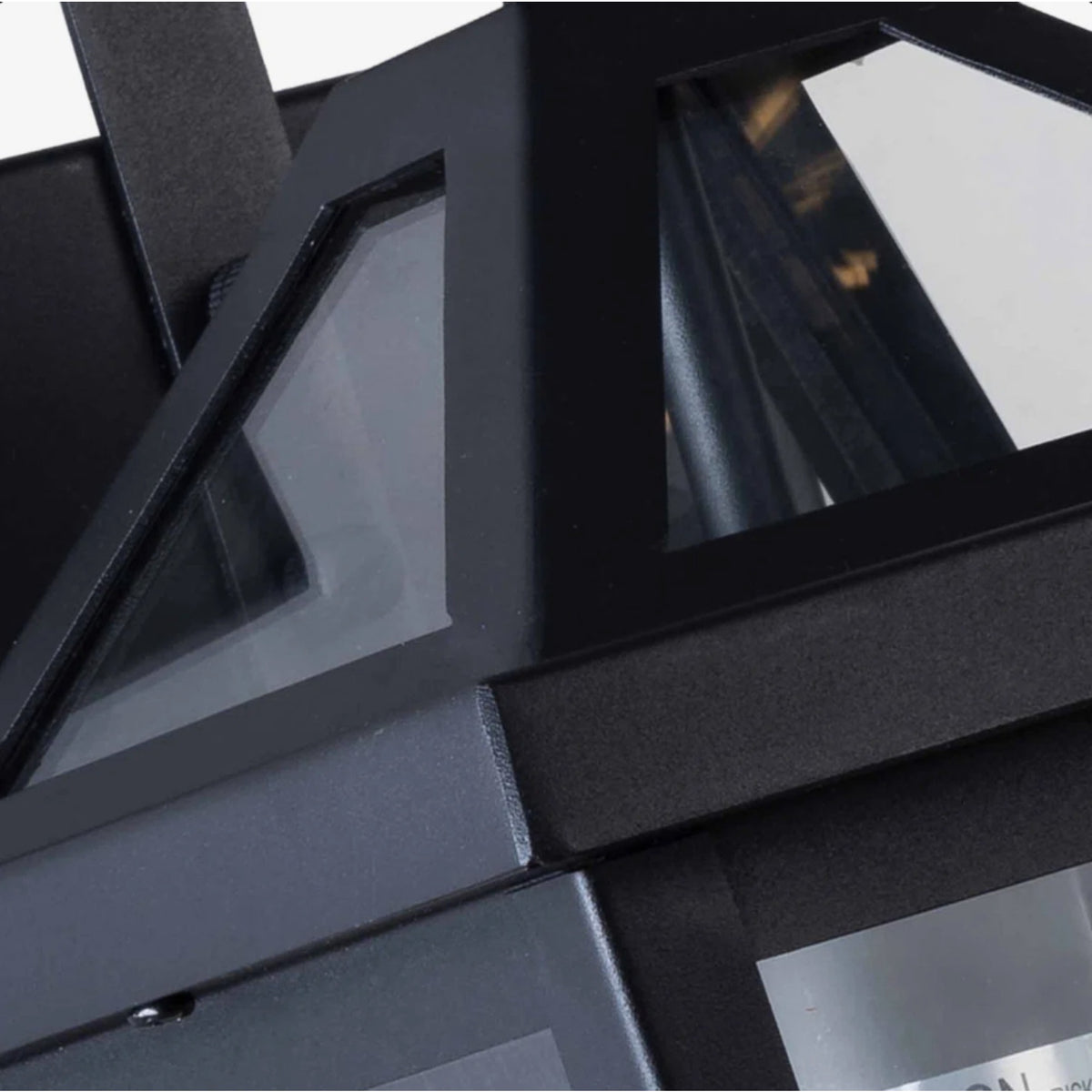 13-Inch Dusk to Dawn Outdoor Wall Light, Modern Black Metal and Glass
