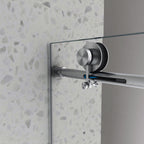 Brushed Nickel Frameless Shower Door