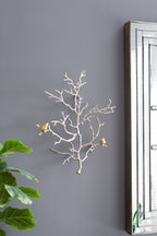 17x5.5x22" Metal Branch Wall Sculptures with Bird Accents, Set of 2