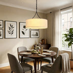 Modern 3-Light Fabric Pendant Light