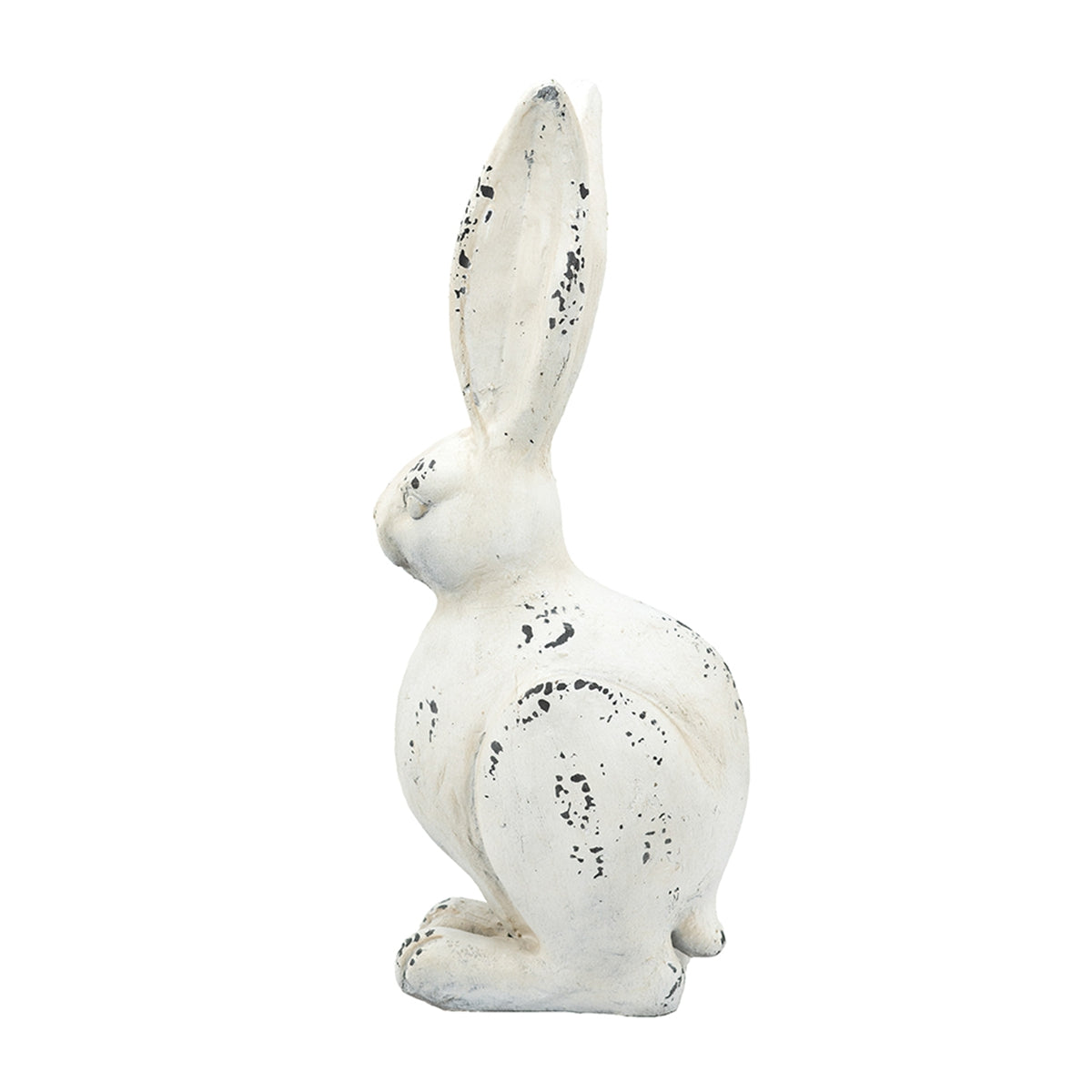White Rustic Rabbit Figurine, Small, 18.5-Inch