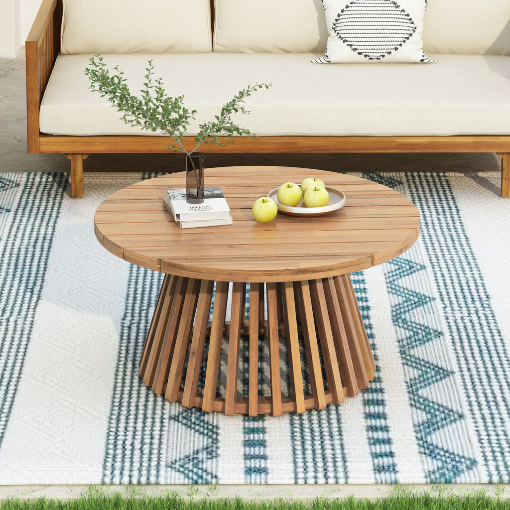 Acacia Wood Patio Coffee Table