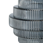 Multi-Tiered Geometric Vase with Smoked Finish