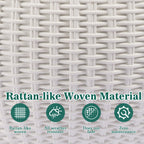 Self-Watering Hanging Rattan-Inspired Planter (Pack of 2, White)