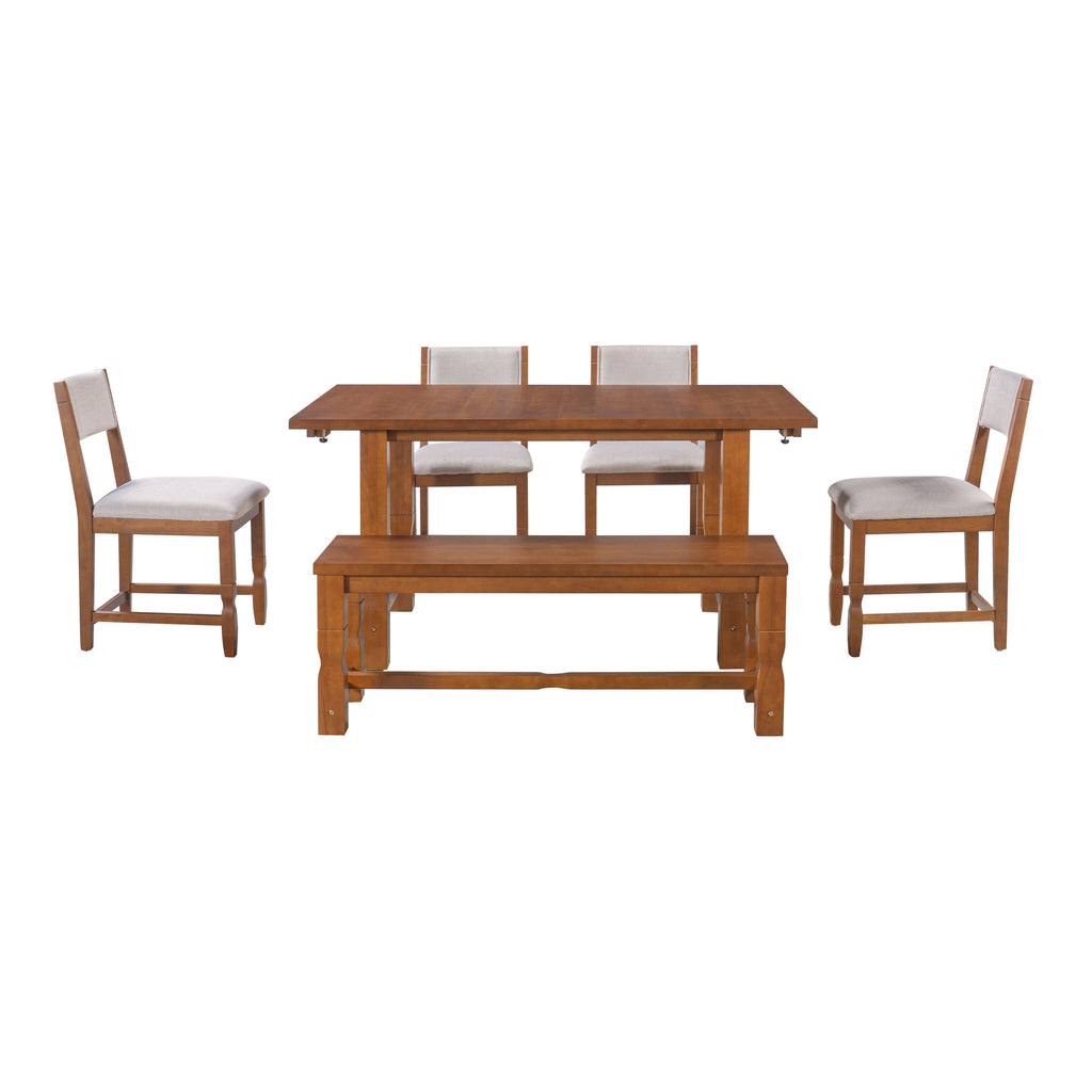 TOPMAX 6-Piece Dining Set with Bench