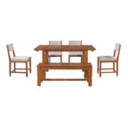 TOPMAX 6-Piece Dining Set with Bench
