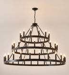 3 Tiers Wagon Wheel Chandelier
