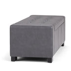 Laredo Large Storage Ottoman - Stone