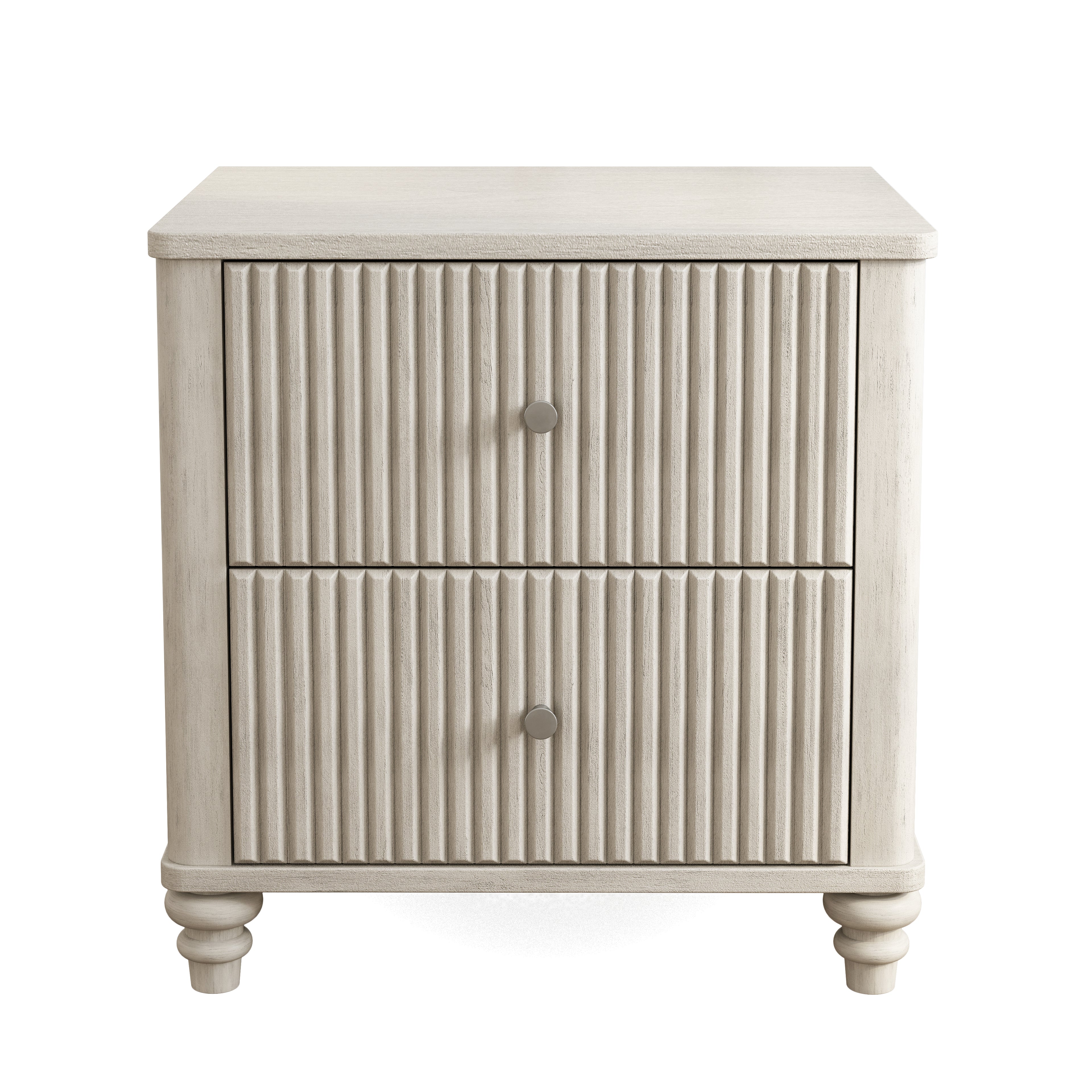 Fluted Nightstand 2-Piece Set