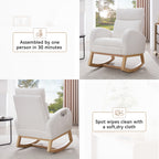 Teddy Fabric Leisure Rocking Chair