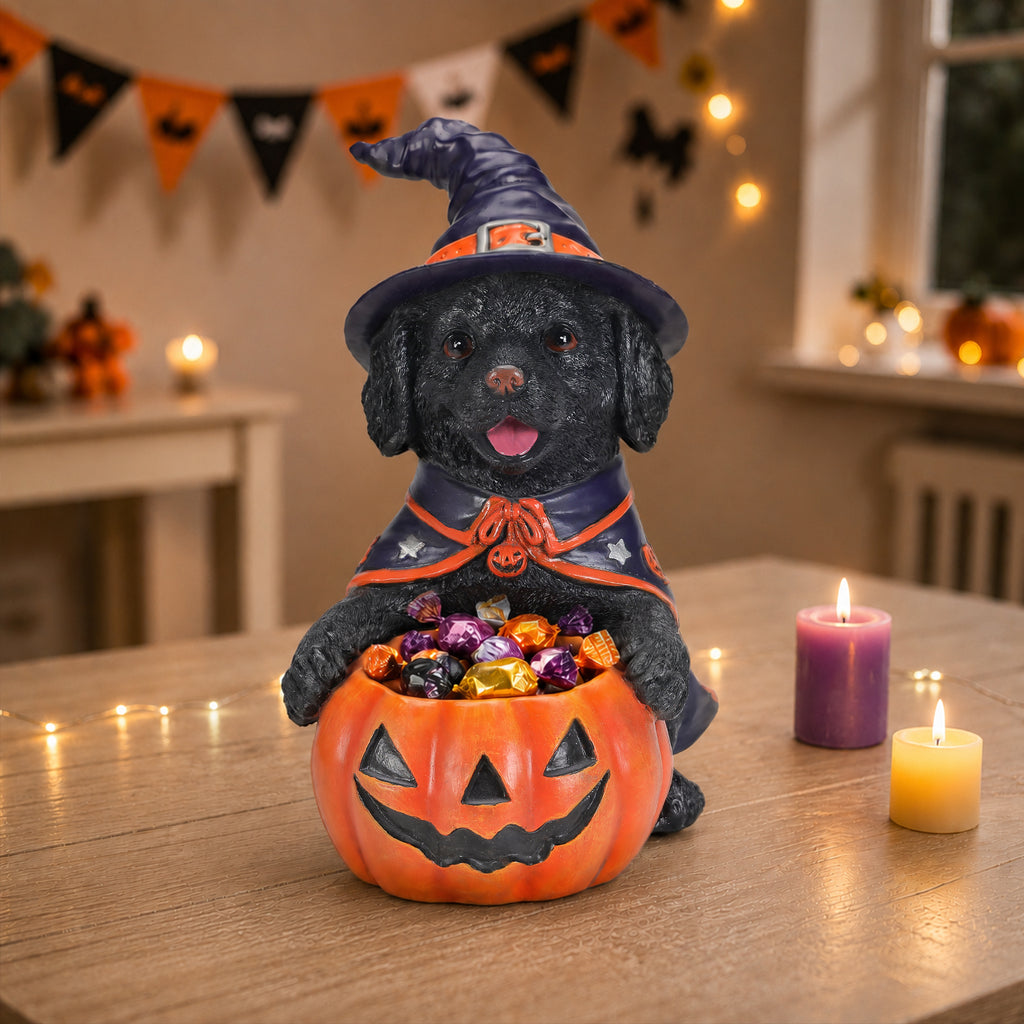 Halloween Labrador Puppy Statue