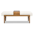 Billie 52" Modern Telephone Bench with Sliding Shelf