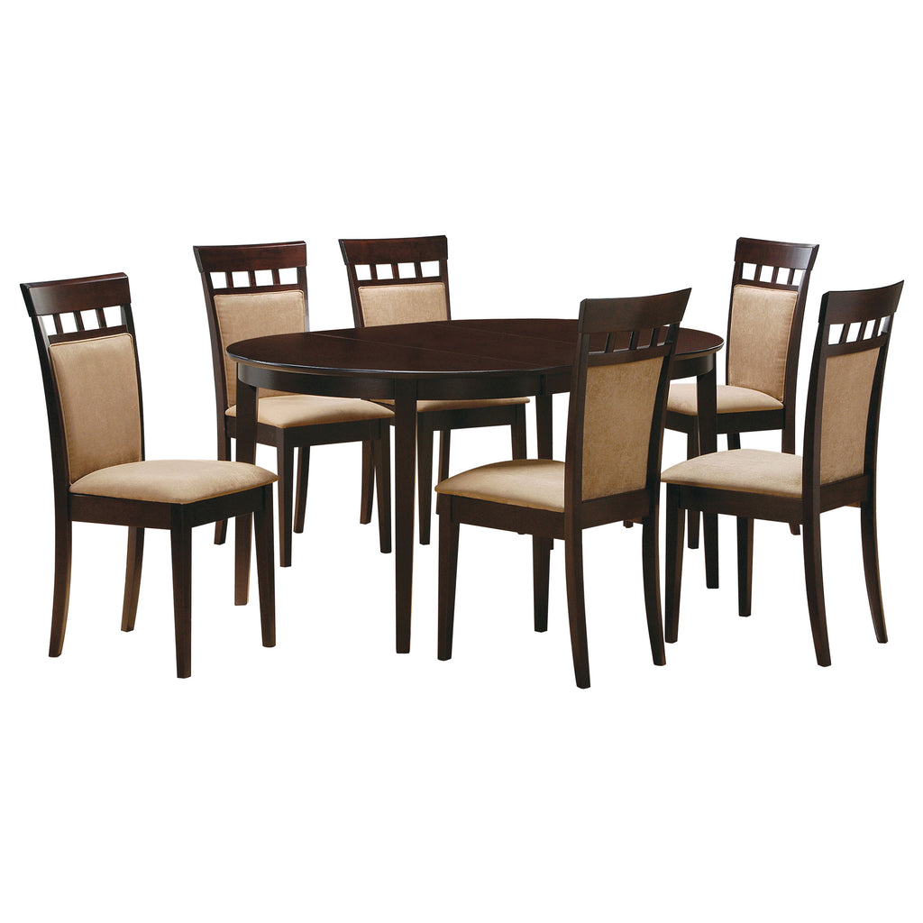 Gabriel 7-Piece Extension Leaf Dining Table Set - Cappuccino